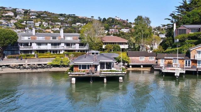 2 Beach Rd, Belvedere, CA 94920 - dock area featuring a water view and a residential view