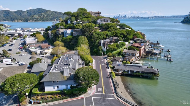 2 Beach Rd, Belvedere, CA 94920 - aerial overview of property's location featuring a water and mountain view