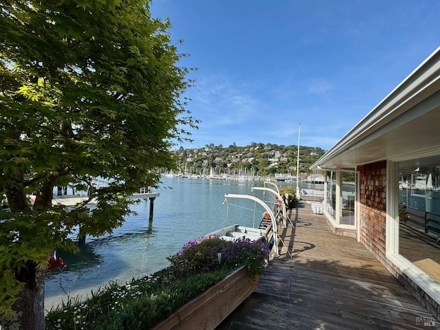 2 Beach Rd, Belvedere, CA 94920 - wooden deck with a water view