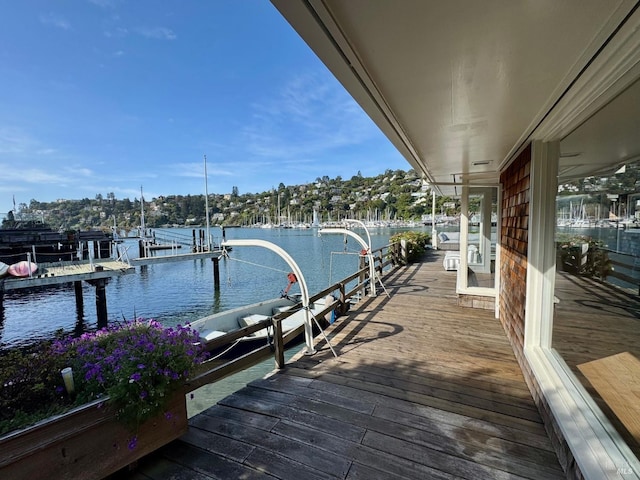 2 Beach Rd, Belvedere, CA 94920 - balcony featuring a water view and a dock