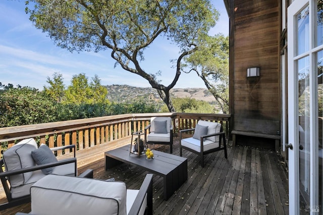 45 Bella Vista Ave, Belvedere, CA 94920 - wooden deck featuring outdoor lounge area