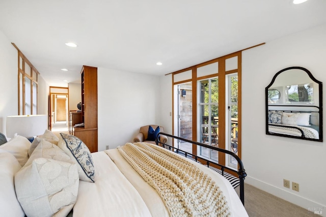 45 Bella Vista Ave, Belvedere, CA 94920 - bedroom featuring baseboards, carpet flooring, and recessed lighting