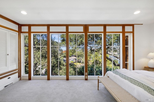 45 Bella Vista Ave, Belvedere, CA 94920 - unfurnished bedroom featuring carpet floors, recessed lighting, and visible vents