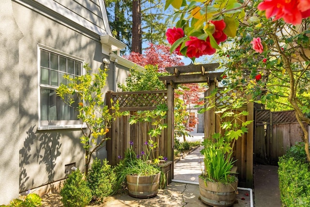 exterior space with fence