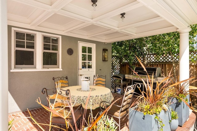 view of patio with fence