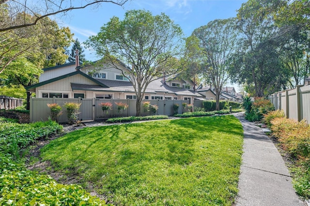 6482 Meadow Pines Ave, Rohnert Park, CA 94928 - exterior space with a gate, a fenced front yard, and a front lawn