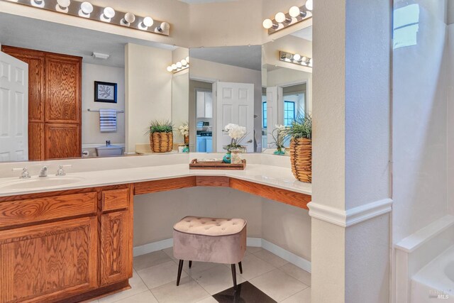 271 Antigua Way, Vallejo, CA 94591 - bathroom featuring vanity, tile patterned floors, and a bath