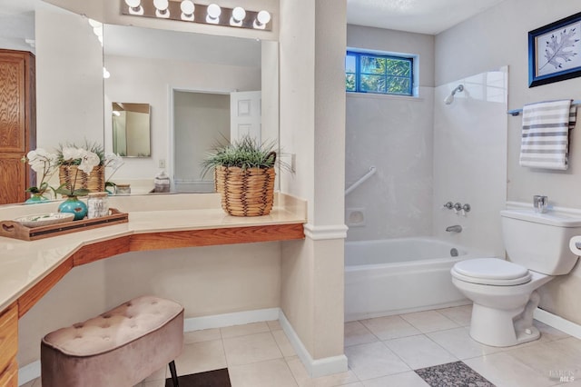 271 Antigua Way, Vallejo, CA 94591 - full bath featuring shower / bath combination, toilet, vanity, tile patterned floors, and baseboards