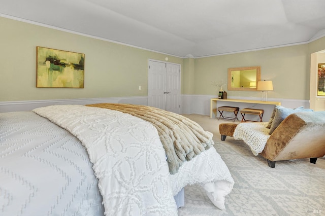 271 Antigua Way, Vallejo, CA 94591 - carpeted bedroom with crown molding, vaulted ceiling, and a closet