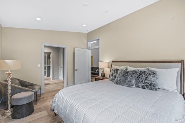1108 Raymond Ave, Napa, CA 94559 - bedroom featuring light wood-style flooring, recessed lighting, and baseboards