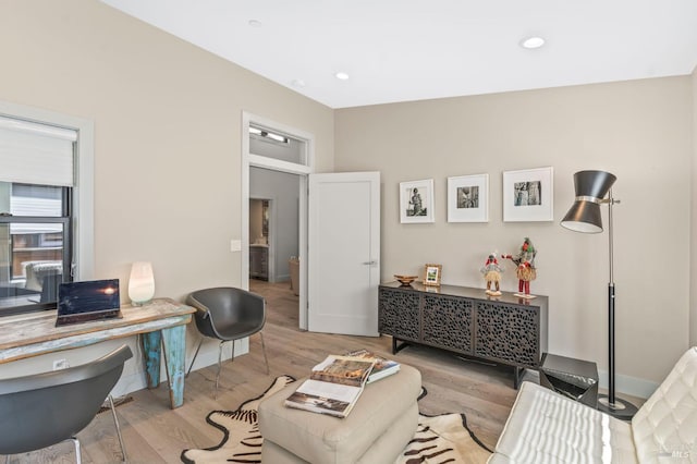 1108 Raymond Ave, Napa, CA 94559 - office with baseboards, recessed lighting, and wood finished floors
