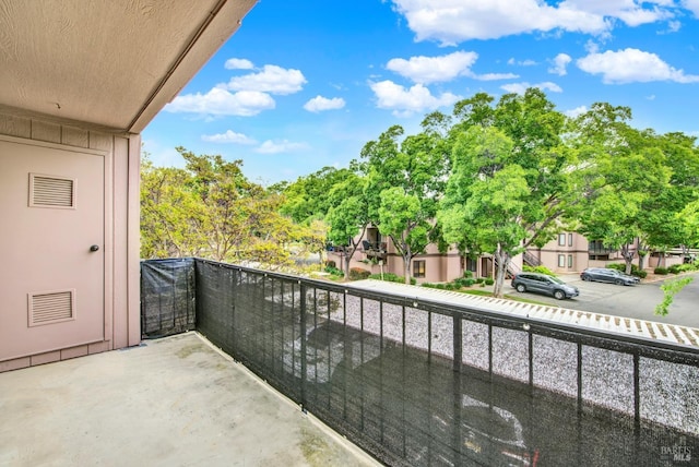 balcony with a residential view