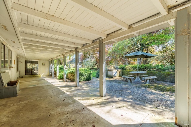 view of patio with outdoor dining area