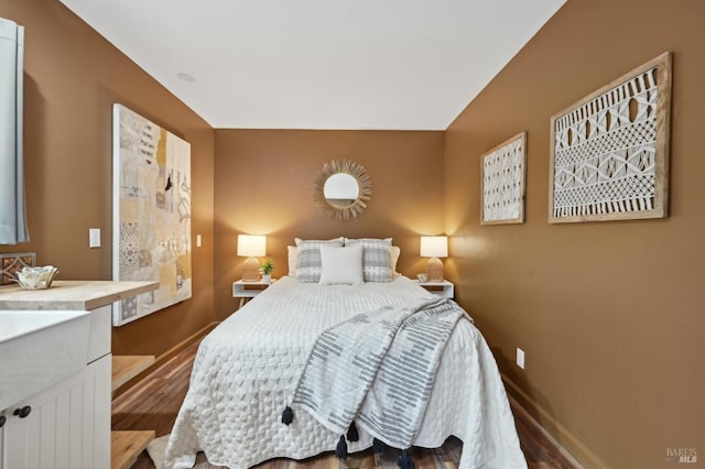 4040 Burnside Rd, Sebastopol, CA 95472 - bedroom with wood finished floors and baseboards