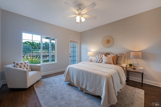 146 Shelina Vista Ln, Petaluma, CA 94952 - bedroom featuring wood finished floors, baseboards, and a ceiling fan