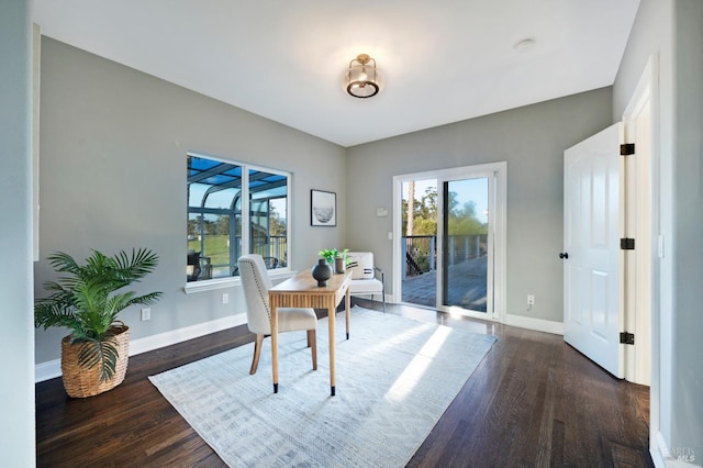 146 Shelina Vista Ln, Petaluma, CA 94952 - office area featuring baseboards and wood finished floors