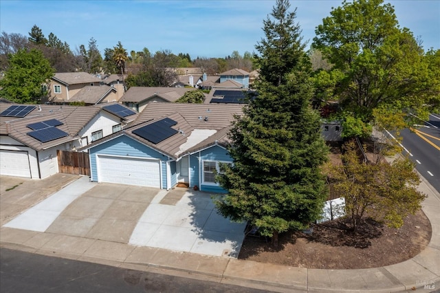 drone / aerial view with a residential view