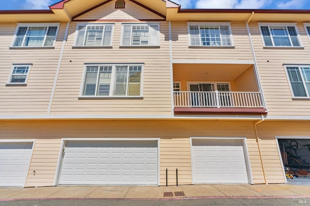 exterior space with an attached garage