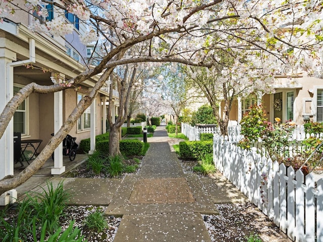 surrounding community featuring fence
