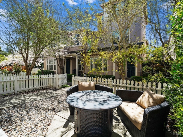 exterior space featuring fence private yard