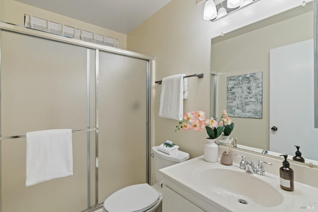 263 Carlisle Way, Benicia, CA 94510 - bathroom featuring toilet, a stall shower, and vanity