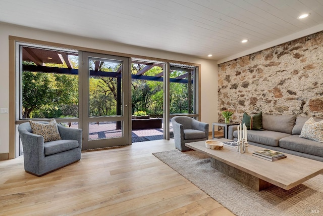 playroom featuring light wood-style floors, pool table, and recessed lighting