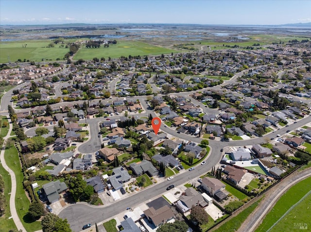 aerial view with a residential view