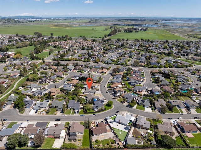 aerial view with a residential view
