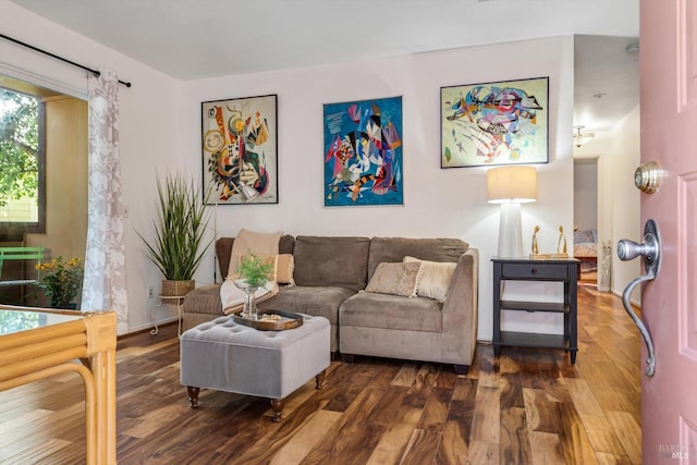 living room featuring wood finished floors