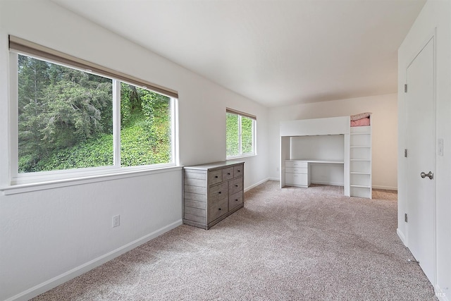 unfurnished bedroom with baseboards and carpet floors