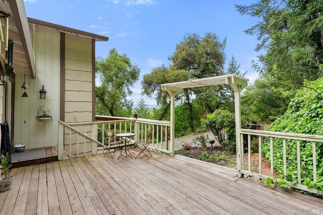 view of wooden deck