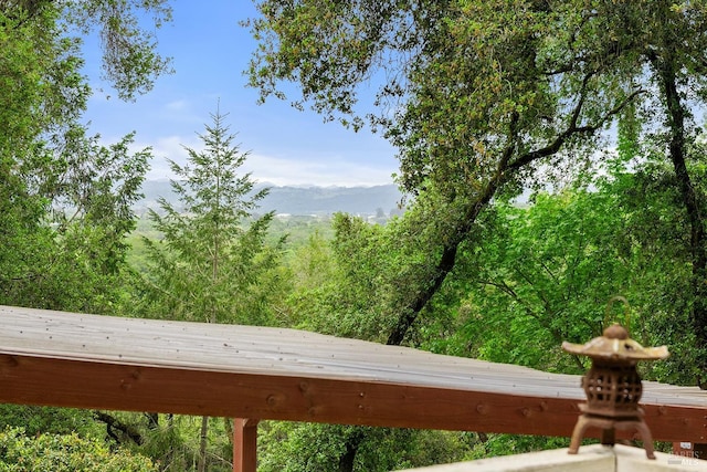 exterior details with a mountain view