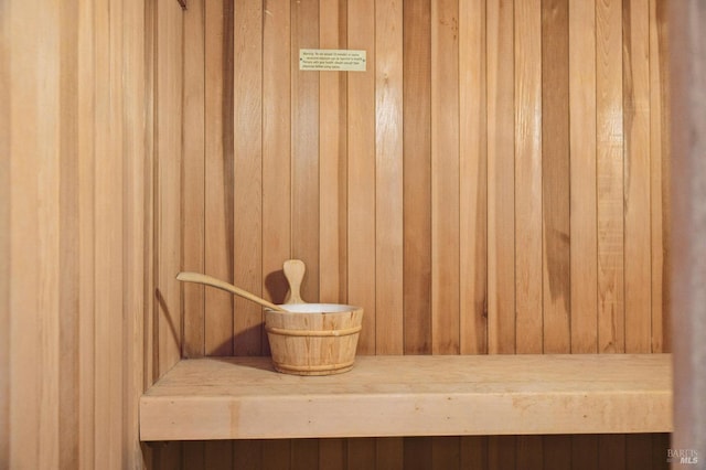 view of sauna