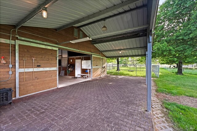 view of horse barn