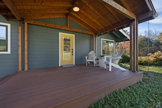 view of wooden deck