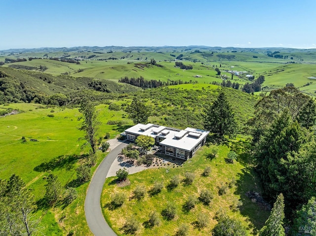 drone / aerial view featuring a rural view