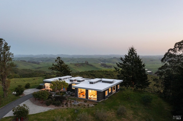 mountain view with a rural view
