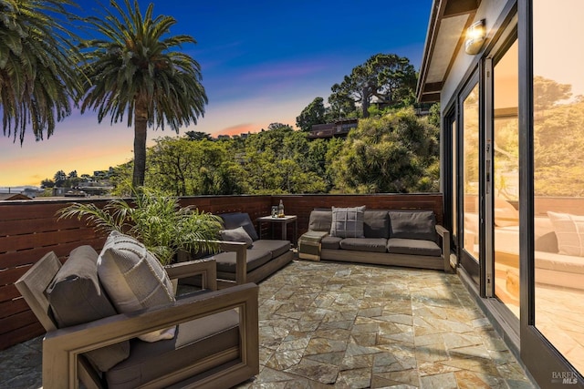 view of patio with outdoor lounge area