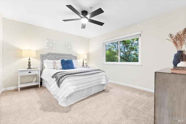 433 Tee Ct, Healdsburg, CA 95448 - carpeted bedroom featuring baseboards and a ceiling fan