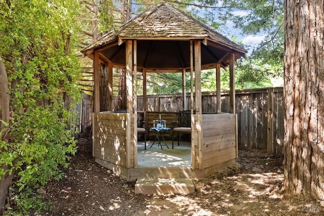 433 Tee Ct, Healdsburg, CA 95448 - view of outbuilding with a gazebo and a fenced backyard