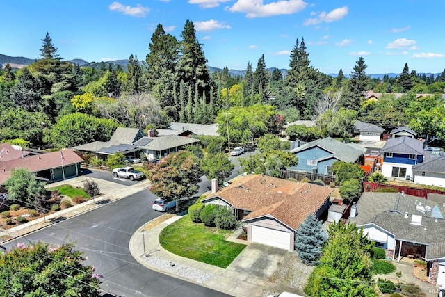 aerial view featuring a residential view