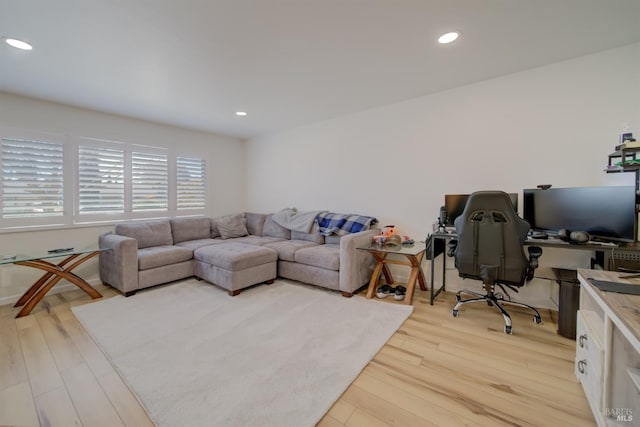 368 Lily St, Fairfield, CA 94533 - home office featuring light wood finished floors and recessed lighting