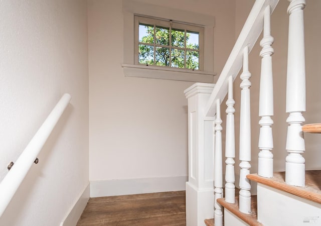1436 Pine St, Napa, CA 94559 - staircase featuring wood finished floors