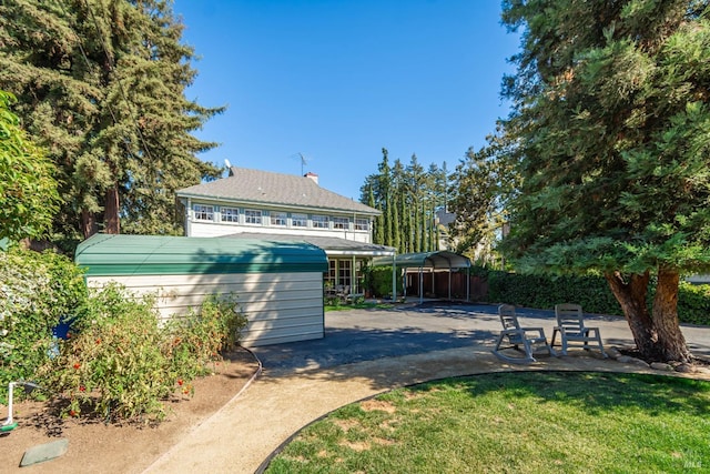 1436 Pine St, Napa, CA 94559 - view of yard featuring a carport