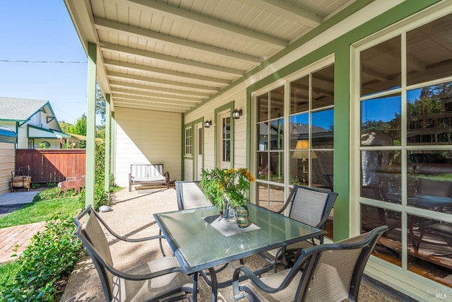 1436 Pine St, Napa, CA 94559 - view of patio / terrace with fence and outdoor dining area