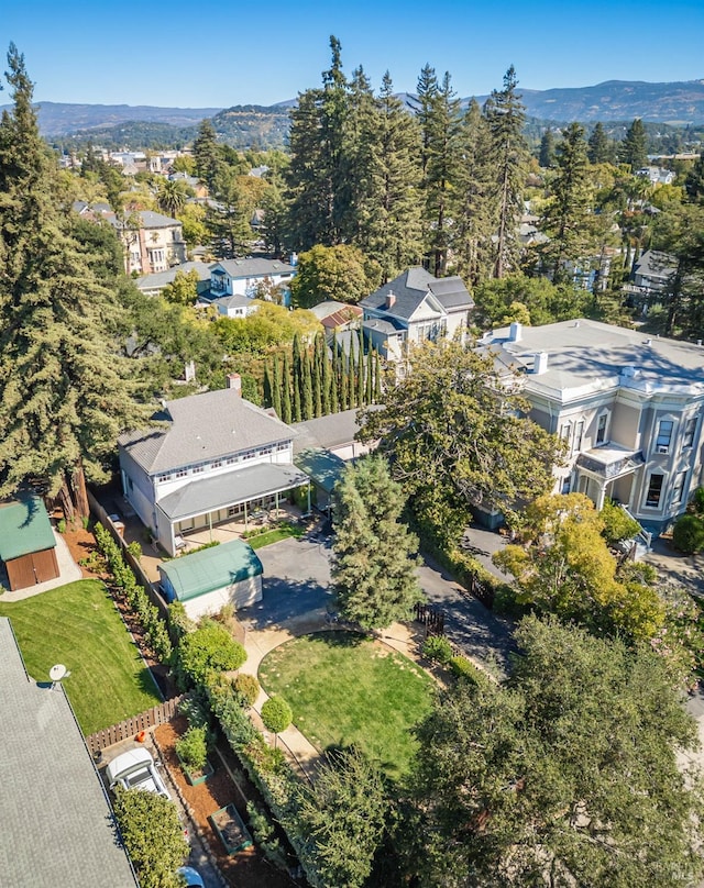 1436 Pine St, Napa, CA 94559 - birds eye view of property with a mountain view