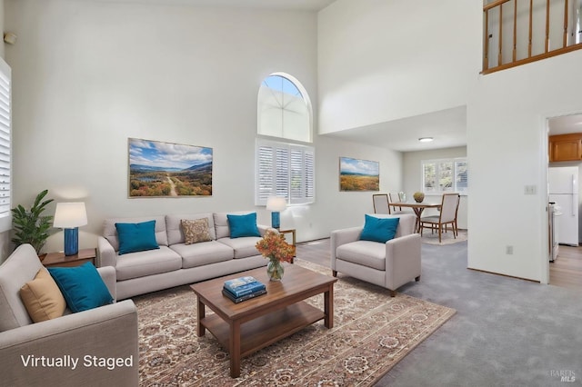 220 Sandy Neck Way, Vallejo, CA 94591 - carpeted living room with a towering ceiling