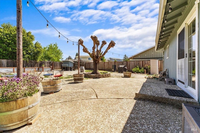 view of patio with a fenced backyard