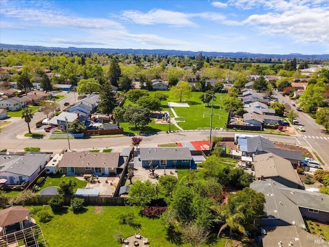 aerial view with a residential view