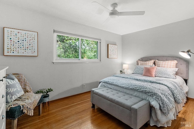 436 Calle De La Mesa, Novato, CA 94949 - bedroom with wood finished floors, a ceiling fan, and baseboards